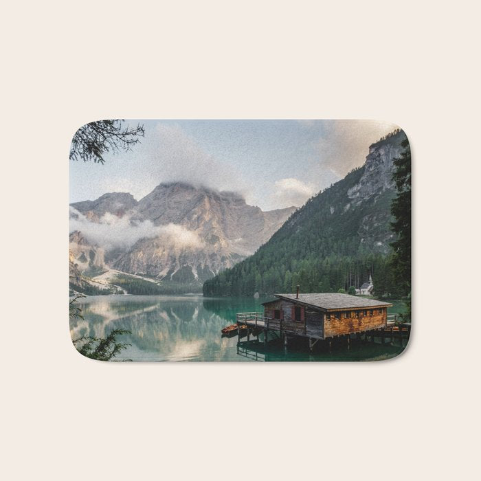 Mountain Lake Cabin Retreat Bath Mat Gallery Image 1