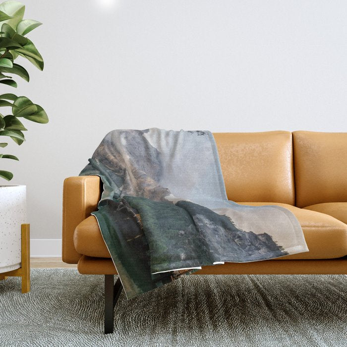 Mountain Lake Cabin Retreat Throw Blanket Gallery Image 1