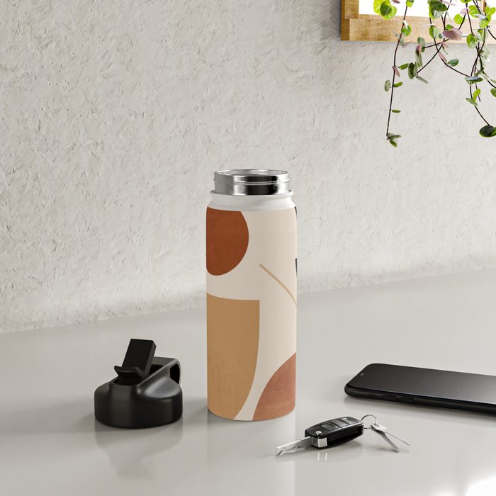 Modern Abstract Minimal Shapes 223 Water Bottle Gallery Image 4