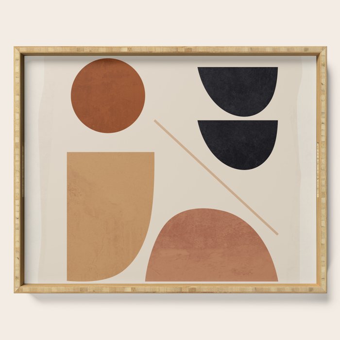 Modern Abstract Minimal Shapes 223 Serving Tray Gallery Image 1