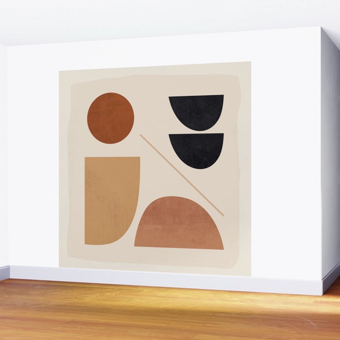 Modern Abstract Minimal Shapes 223 Wall Mural Gallery Image 2