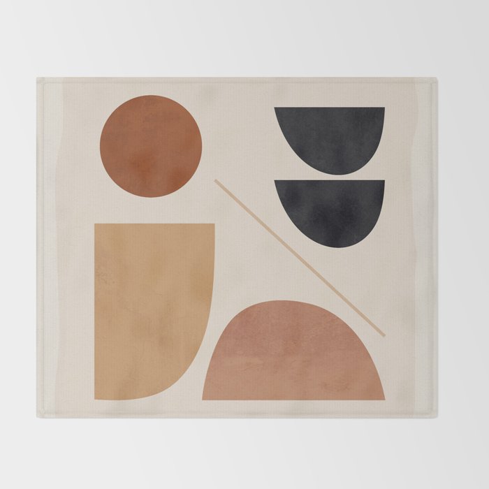 Modern Abstract Minimal Shapes 223 Throw Blanket Gallery Image 2