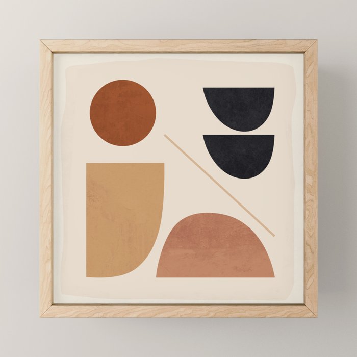 Modern Abstract Minimal Shapes 223 Mini Art Print Gallery Image 1