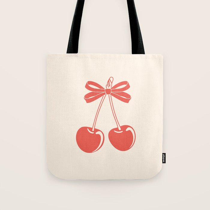 Cherry Bow Delight Tote Bag Gallery Image 1