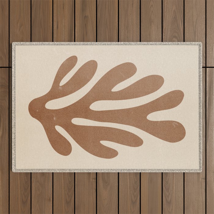 Coral Leaf: Matisse Taupe Brown Edition Outdoor Rug Gallery Image 1
