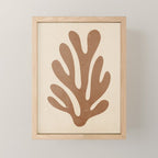 Coral Leaf: Matisse Taupe Brown Edition Mini Art Print Gallery Image 1