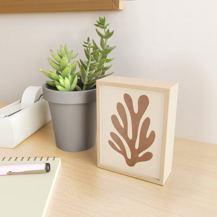 Coral Leaf: Matisse Taupe Brown Edition Mini Art Print Gallery Image 2
