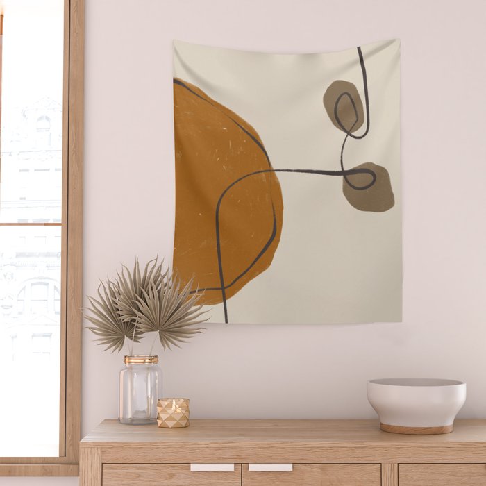 Modern Abstract Shapes #11 Wall Tapestry Gallery Image 2