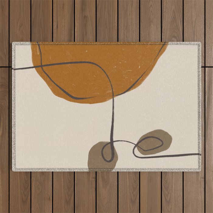 Modern Abstract Shapes #11 Outdoor Rug Gallery Image 1