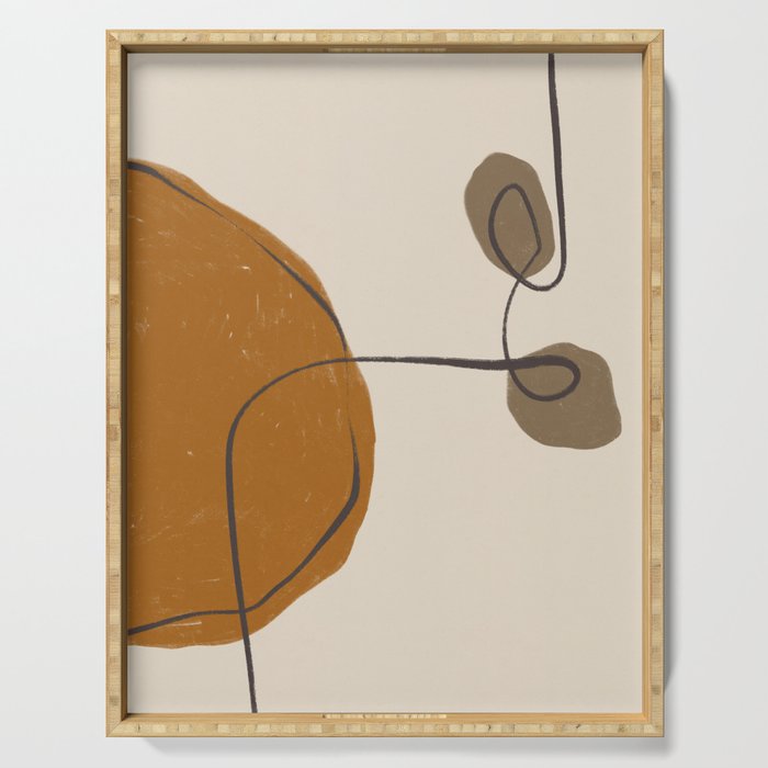 Modern Abstract Shapes #11 Serving Tray Gallery Image 1