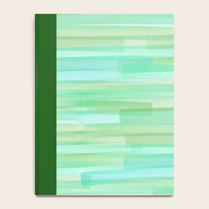 Abstract Watercolor Waves in Ocean Teal Notebook Gallery Image 4