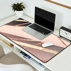 Rose Gold Blush Black Geometric Stripe Glam #1 #geo #decor #art #society6 Desk Mat Gallery Image 2