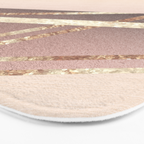 Rose Gold Blush Black Geometric Stripe Glam #1 #geo #decor #art #society6 Bath Mat Gallery Image 3