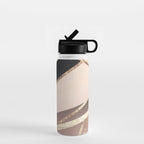 Rose Gold Blush Black Geometric Stripe Glam #1 #geo #decor #art #society6 Water Bottle Gallery Image 1