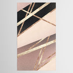 Rose Gold Blush Black Geometric Stripe Glam #1 #geo #decor #art #society6 Tablecloth Gallery Image 2
