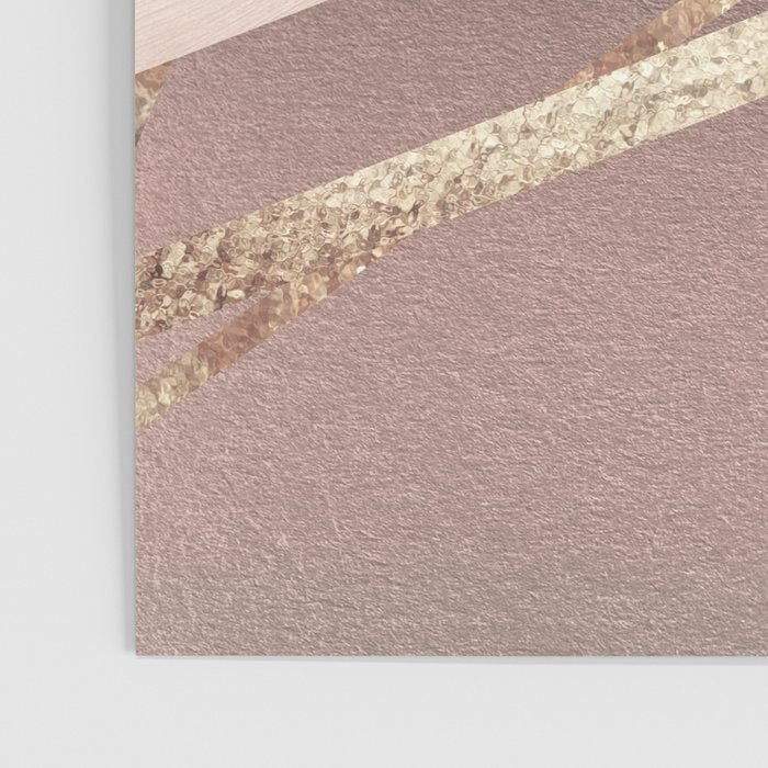Rose Gold Blush Black Geometric Stripe Glam #1 #geo #decor #art #society6 Poster Gallery Image 3