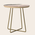 Rose Gold Blush Black Geometric Stripe Glam #1 #geo #decor #art #society6 Side Table Gallery Image 1