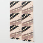 Rose Gold Blush Black Geometric Stripe Glam #1 #geo #decor #art #society6 Wallpaper Gallery Image 2