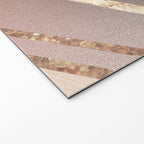 Rose Gold Blush Black Geometric Stripe Glam #1 #geo #decor #art #society6 Welcome Mat Gallery Image 2