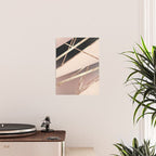 Rose Gold Blush Black Geometric Stripe Glam #1 #geo #decor #art #society6 Poster Gallery Image 2