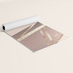 Rose Gold Blush Black Geometric Stripe Glam #1 #geo #decor #art #society6 Yoga Mat Gallery Image 2