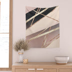 Rose Gold Blush Black Geometric Stripe Glam #1 #geo #decor #art #society6 Wall Tapestry Gallery Image 2