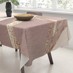 Rose Gold Blush Black Geometric Stripe Glam #1 #geo #decor #art #society6 Tablecloth Gallery Image 3