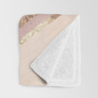 Rose Gold Blush Black Geometric Stripe Glam #1 #geo #decor #art #society6 Throw Blanket Gallery Image 3