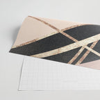 Rose Gold Blush Black Geometric Stripe Glam #1 #geo #decor #art #society6 Wrapping Paper Gallery Image 2
