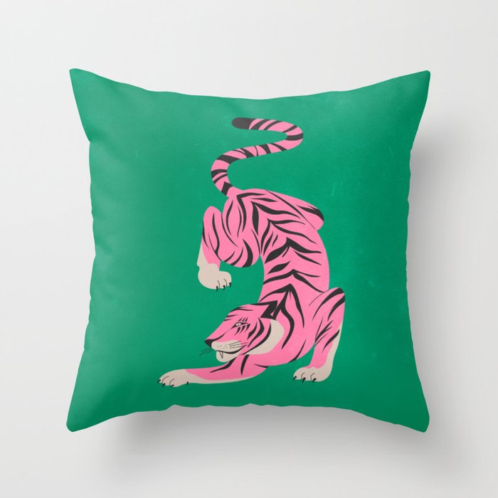 The Chase 2: Pink Tiger Edition Throw Pillow Gallery Image 6