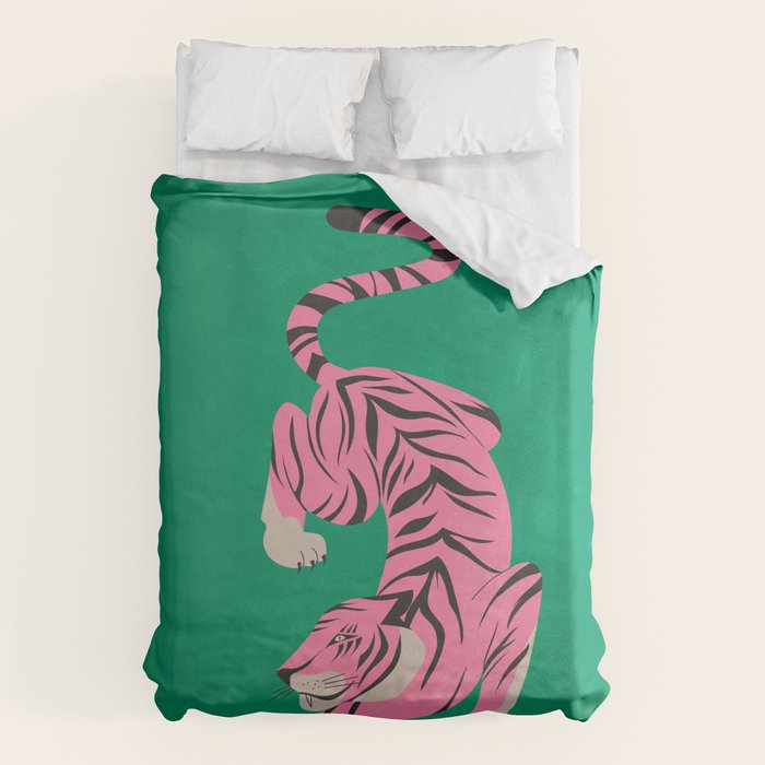 The Chase 2: Pink Tiger Edition Duvet Cover Gallery Image 1