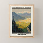Grenoble Vintage French Travel Poster, 1920s Mini Art Print Gallery Image 1