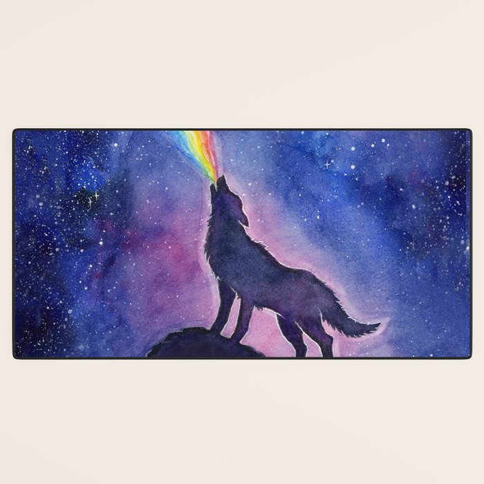A Rainbow in Space Desk Mat Gallery Image 3
