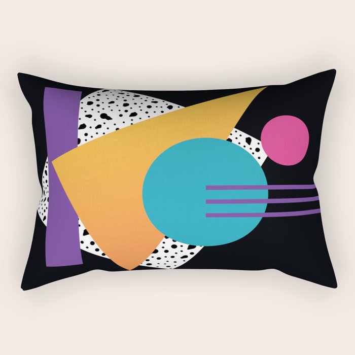 Memphis Pattern 35 / 80s - 90s Retro Rectangular Pillow Gallery Image 2