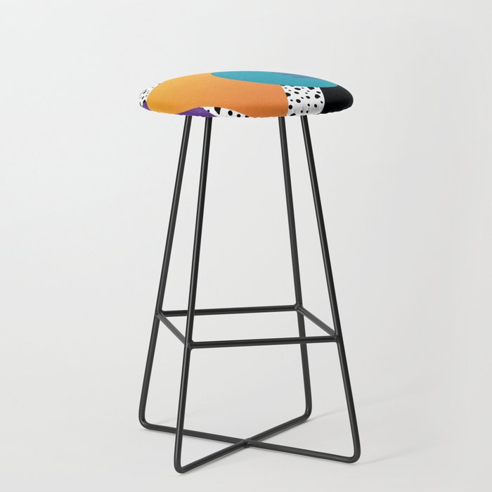 Memphis Pattern 35 / 80s - 90s Retro Stool Gallery Image 1