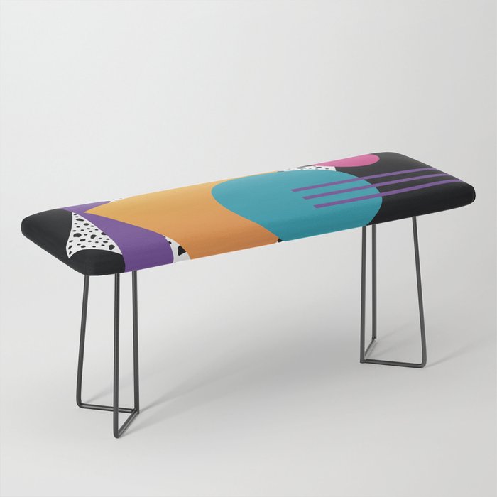 Memphis Pattern 35 / 80s - 90s Retro Bench Gallery Image 1