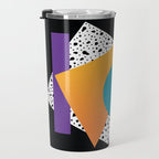 Memphis Pattern 35 / 80s - 90s Retro Travel Mug Gallery Image 3