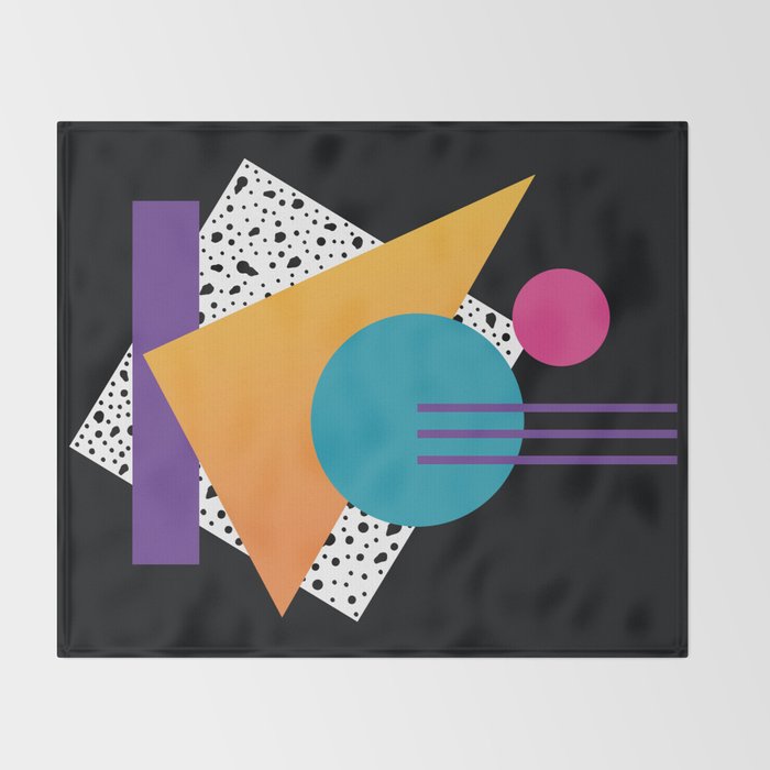 Memphis Pattern 35 / 80s - 90s Retro Throw Blanket Gallery Image 2