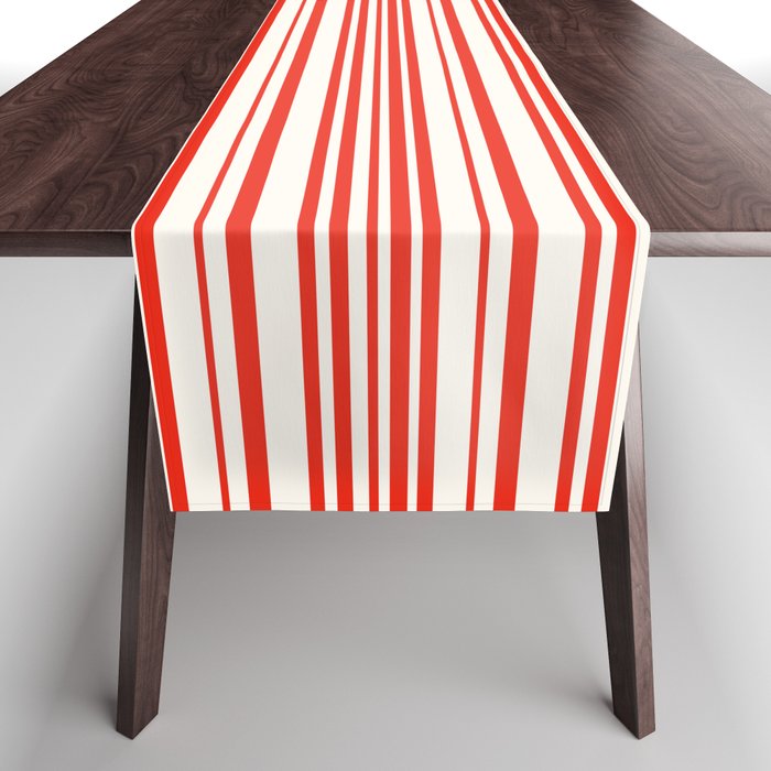 Classic Stripes I - Red & White Candy Cane Table Runner Gallery Image 1
