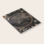 world map old vintage black Notebook Gallery Image 2