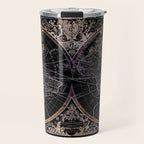 world map old vintage black Travel Mug Gallery Image 1