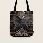 world map old vintage black Tote Bag Gallery Image 1