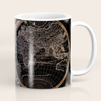 world map old vintage black Coffee Mug Gallery Image 1