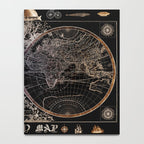 world map old vintage black Notebook Gallery Image 4
