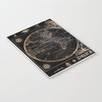 world map old vintage black Notebook Gallery Image 3