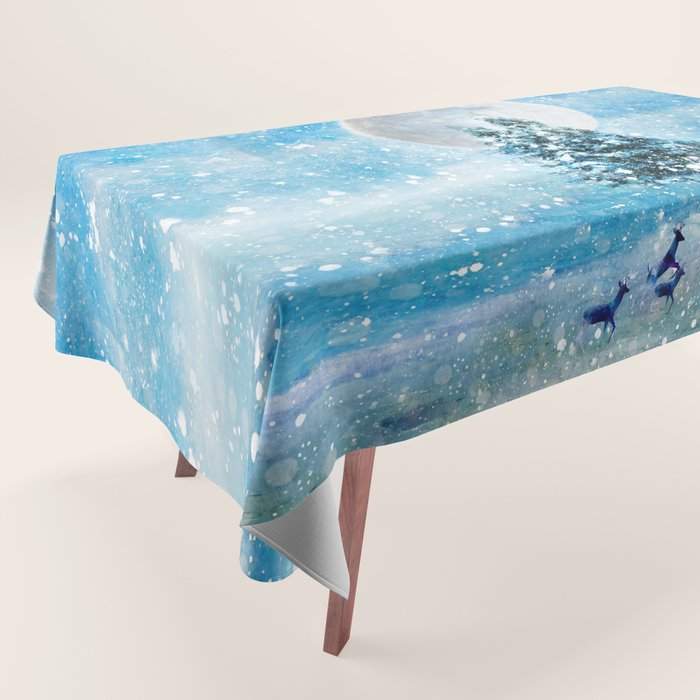 Winter Night 4 Tablecloth Gallery Image 1