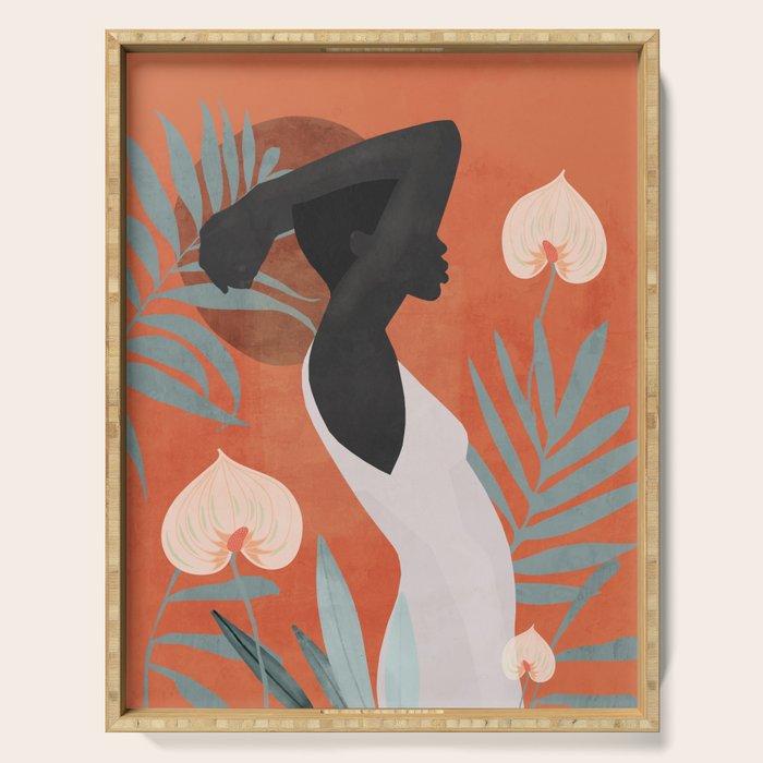 Tropical Girl 41 Serving Tray Gallery Image 1