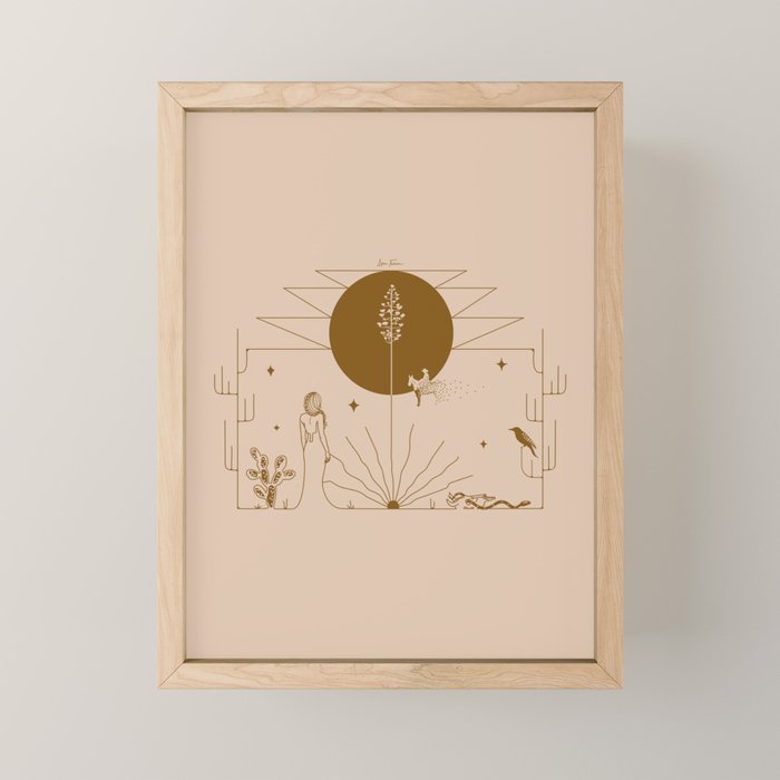 It Was All A Dream - Tan & Rust Mini Art Print Gallery Image 1