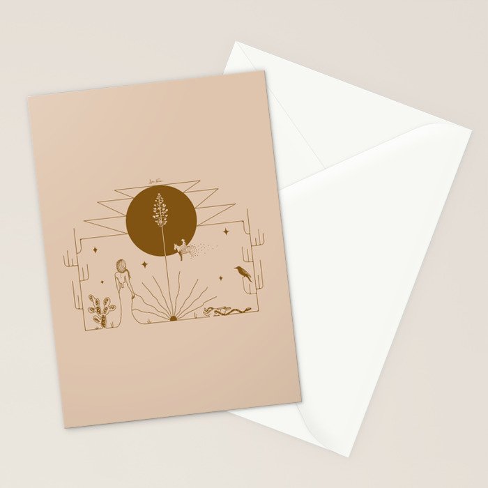 It Was All A Dream - Tan & Rust Stationery Card Gallery Image 2