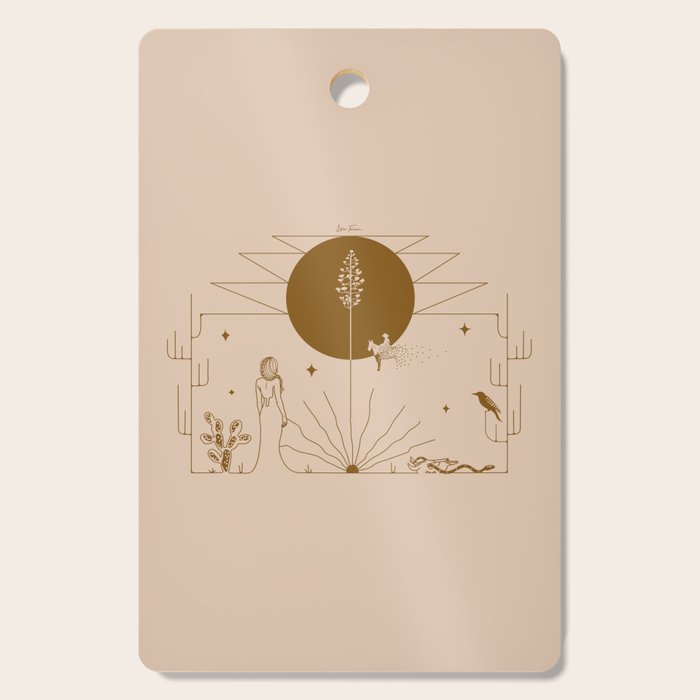 It Was All A Dream - Tan & Rust Cutting Board Gallery Image 1